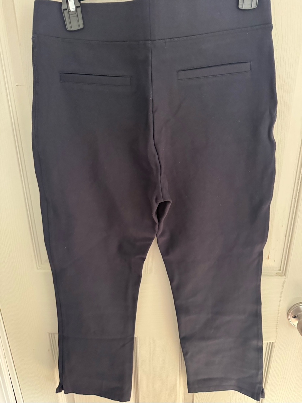 Quince Women Ultra-Stretch Ponte Kick Flare Pants Navy M - Picture 7 of 14